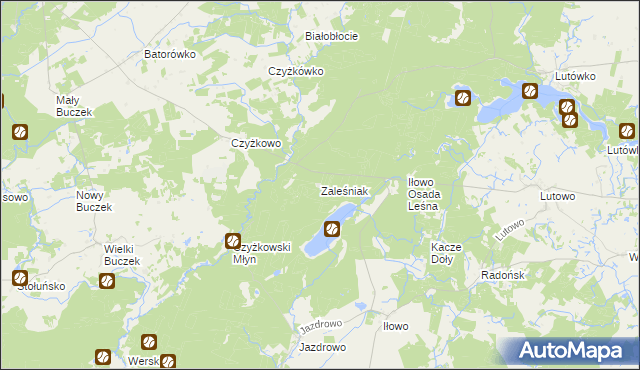 mapa Zaleśniak, Zaleśniak na mapie Targeo