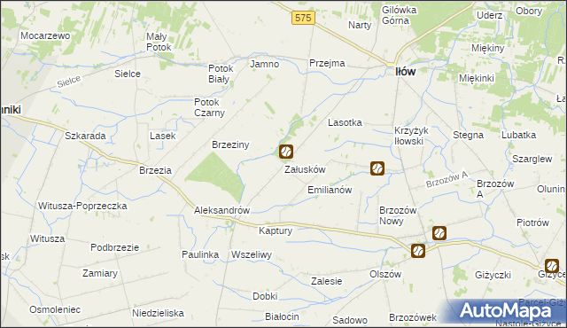 mapa Załusków, Załusków na mapie Targeo