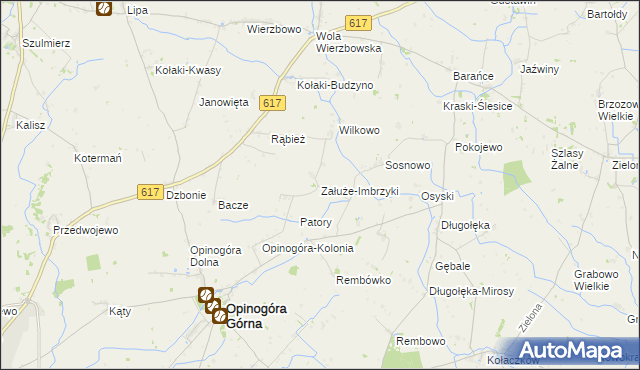 mapa Załuże-Imbrzyki, Załuże-Imbrzyki na mapie Targeo