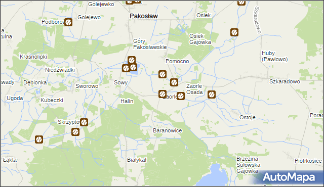 mapa Zaorle, Zaorle na mapie Targeo