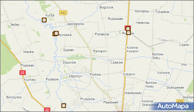 mapa Żegocin gmina Blizanów, Żegocin gmina Blizanów na mapie Targeo
