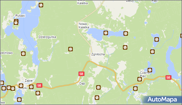 mapa Zgniłocha, Zgniłocha na mapie Targeo