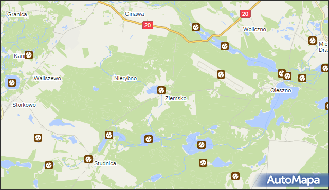 mapa Ziemsko, Ziemsko na mapie Targeo