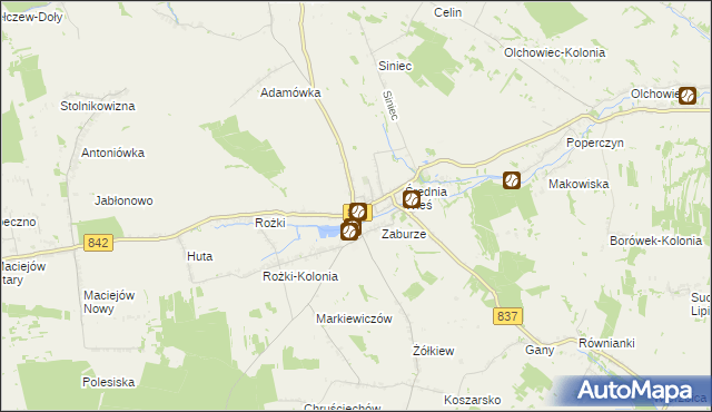 mapa Żółkiewka-Osada, Żółkiewka-Osada na mapie Targeo