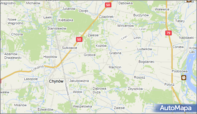 mapa Adamów Rososki, Adamów Rososki na mapie Targeo