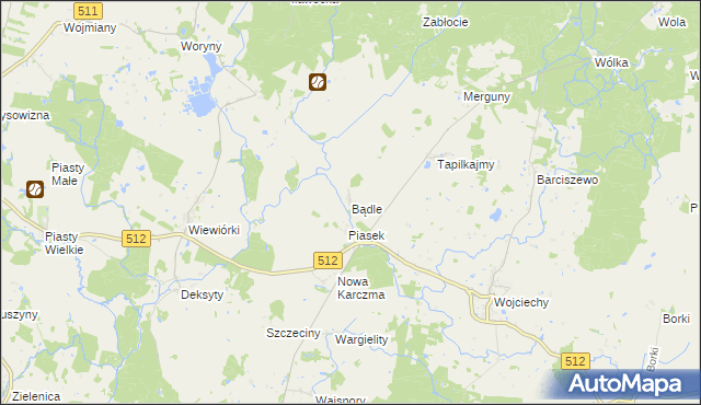 mapa Bądle, Bądle na mapie Targeo