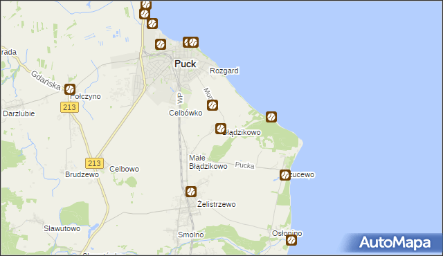 mapa Błądzikowo, Błądzikowo na mapie Targeo