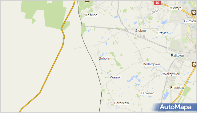 mapa Bobolin gmina Kołbaskowo, Bobolin gmina Kołbaskowo na mapie Targeo