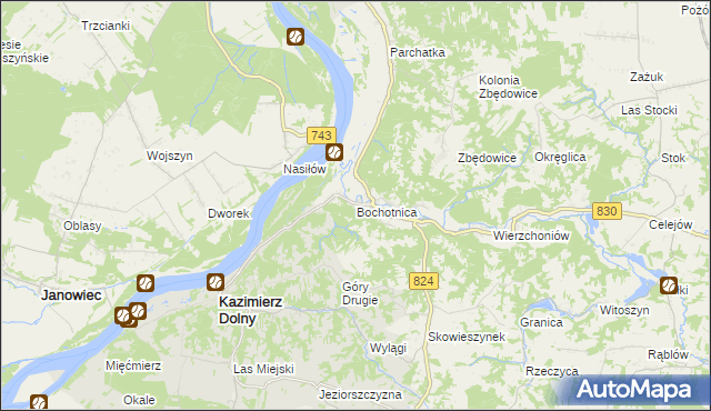 mapa Bochotnica, Bochotnica na mapie Targeo