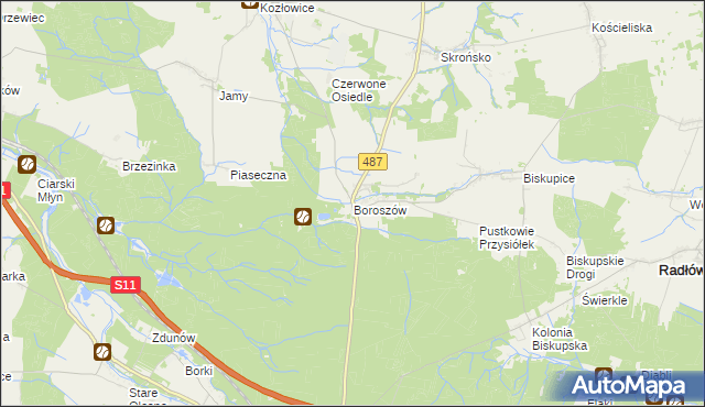 mapa Boroszów, Boroszów na mapie Targeo