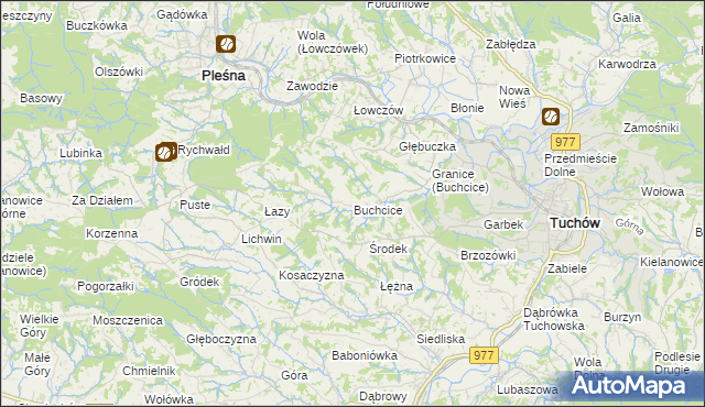 mapa Buchcice, Buchcice na mapie Targeo