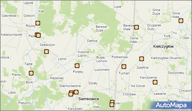 mapa Bugaj Lipnicki, Bugaj Lipnicki na mapie Targeo