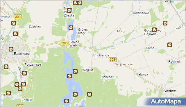 mapa Chobienice, Chobienice na mapie Targeo