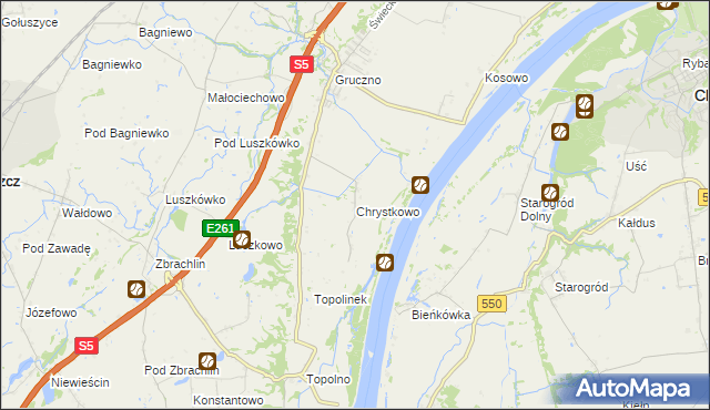 mapa Chrystkowo, Chrystkowo na mapie Targeo