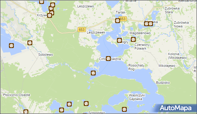 mapa Cimochowizna, Cimochowizna na mapie Targeo
