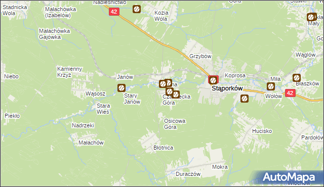 mapa Czarniecka Góra, Czarniecka Góra na mapie Targeo