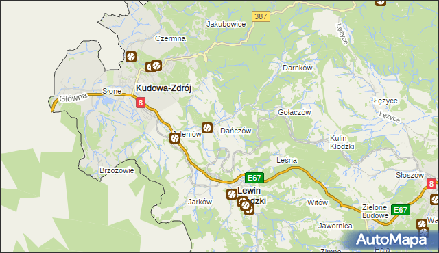 mapa Dańczów, Dańczów na mapie Targeo