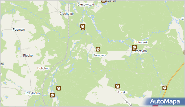 mapa Darnowo gmina Kępice, Darnowo gmina Kępice na mapie Targeo