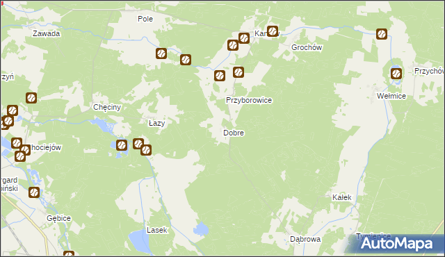 mapa Dobre gmina Gubin, Dobre gmina Gubin na mapie Targeo