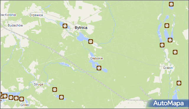 mapa Głęboczek gmina Bytnica, Głęboczek gmina Bytnica na mapie Targeo