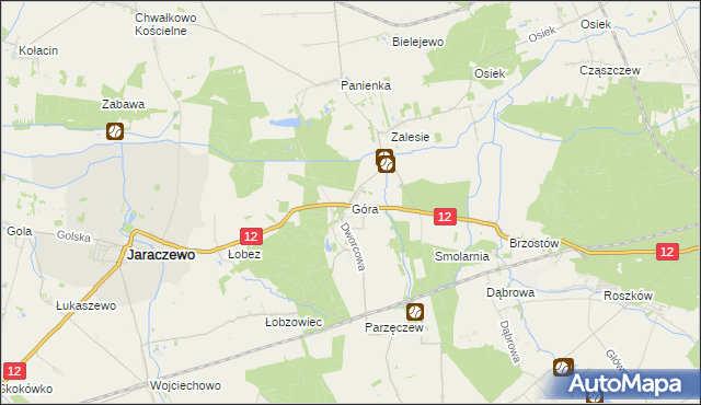 mapa Góra gmina Jaraczewo, Góra gmina Jaraczewo na mapie Targeo