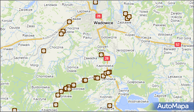 mapa Gorzeń Górny, Gorzeń Górny na mapie Targeo