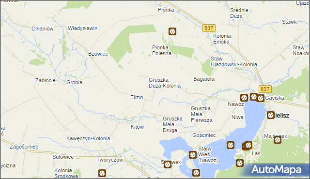 mapa Gruszka Duża, Gruszka Duża na mapie Targeo