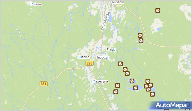 mapa Jagodzin, Jagodzin na mapie Targeo