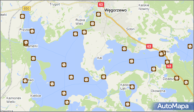 mapa Kal, Kal na mapie Targeo