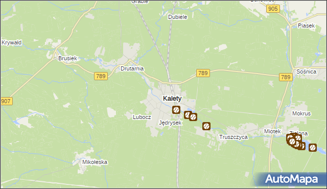 mapa Kalety powiat tarnogórski, Kalety powiat tarnogórski na mapie Targeo
