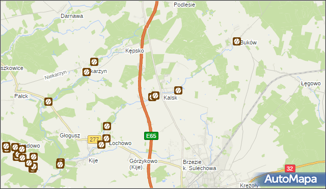 mapa Kalsk, Kalsk na mapie Targeo