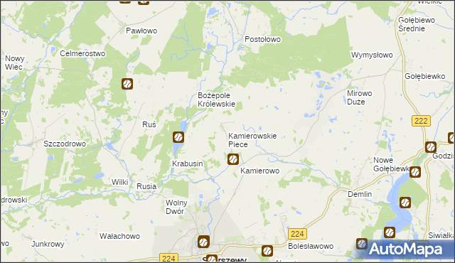 mapa Kamierowskie Piece, Kamierowskie Piece na mapie Targeo