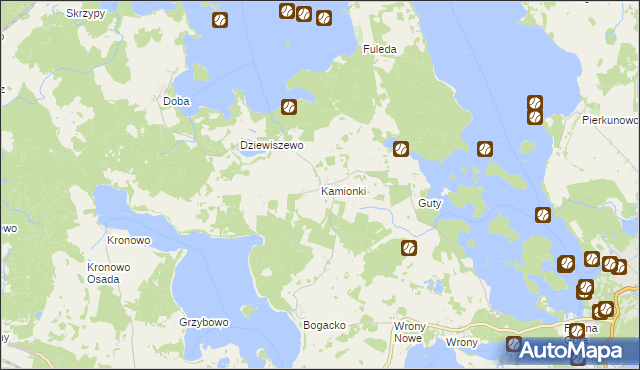 mapa Kamionki gmina Giżycko, Kamionki gmina Giżycko na mapie Targeo