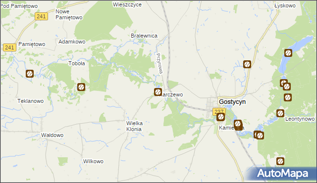 mapa Karczewo gmina Gostycyn, Karczewo gmina Gostycyn na mapie Targeo