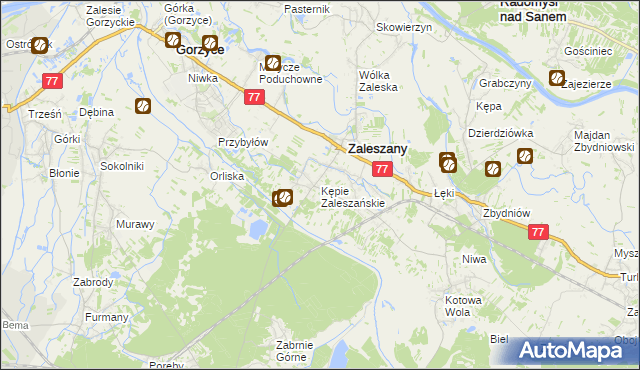 mapa Kępie Zaleszańskie, Kępie Zaleszańskie na mapie Targeo