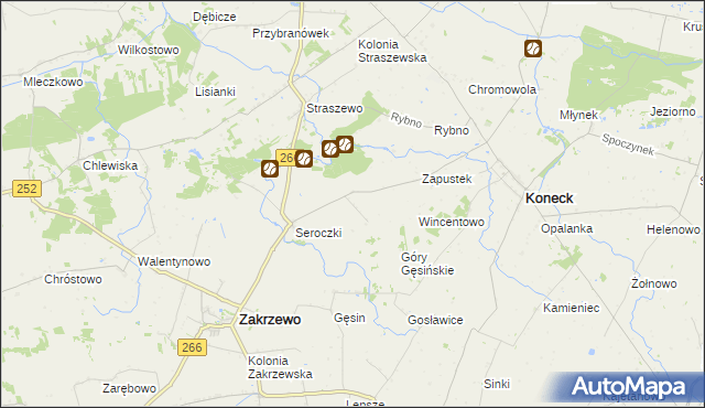 mapa Kolonia Serocka, Kolonia Serocka na mapie Targeo
