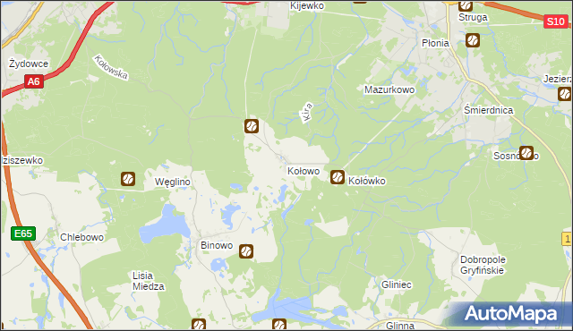 mapa Kołowo, Kołowo na mapie Targeo