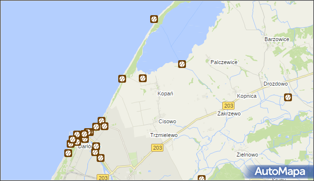 mapa Kopań, Kopań na mapie Targeo