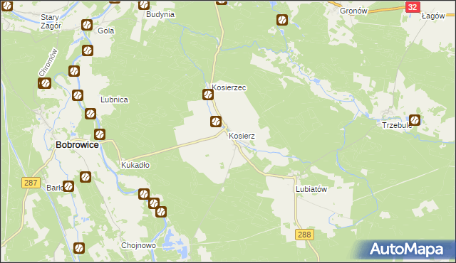 mapa Kosierz, Kosierz na mapie Targeo