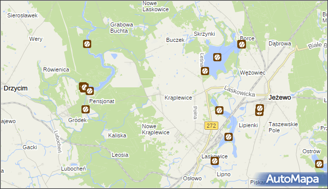 mapa Krąplewice, Krąplewice na mapie Targeo