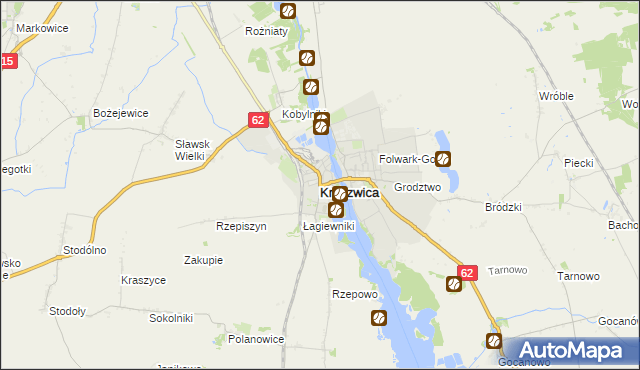 mapa Kruszwica, Kruszwica na mapie Targeo