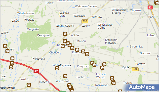 mapa Krzepocin Drugi, Krzepocin Drugi na mapie Targeo