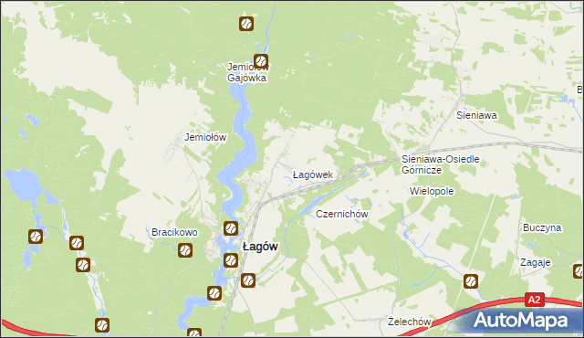 mapa Łagówek, Łagówek na mapie Targeo