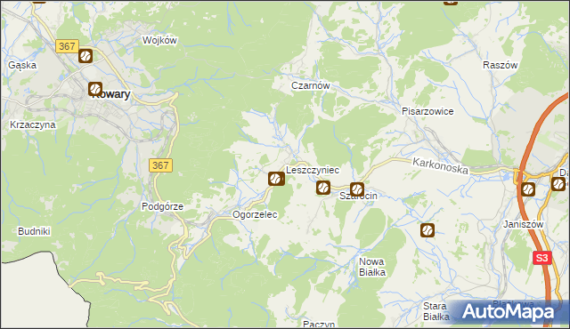 mapa Leszczyniec, Leszczyniec na mapie Targeo