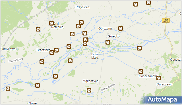 mapa Lipki Małe, Lipki Małe na mapie Targeo