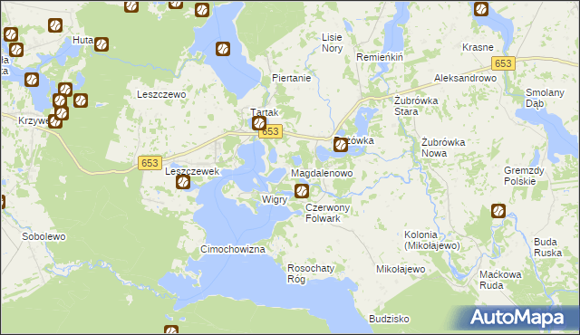 mapa Magdalenowo, Magdalenowo na mapie Targeo