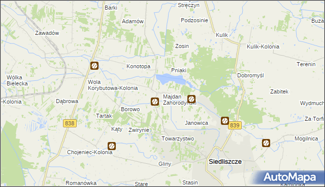 mapa Majdan Zahorodyński, Majdan Zahorodyński na mapie Targeo