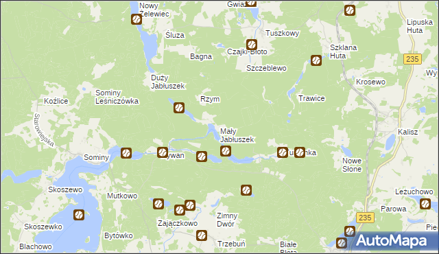 mapa Mały Jabłuszek, Mały Jabłuszek na mapie Targeo