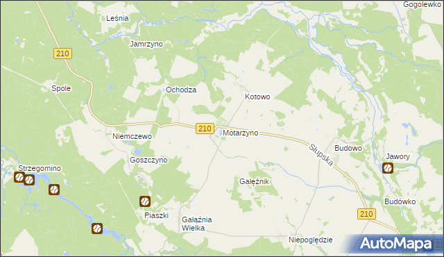 mapa Motarzyno, Motarzyno na mapie Targeo