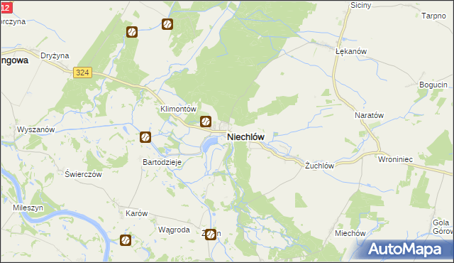 mapa Niechlów, Niechlów na mapie Targeo